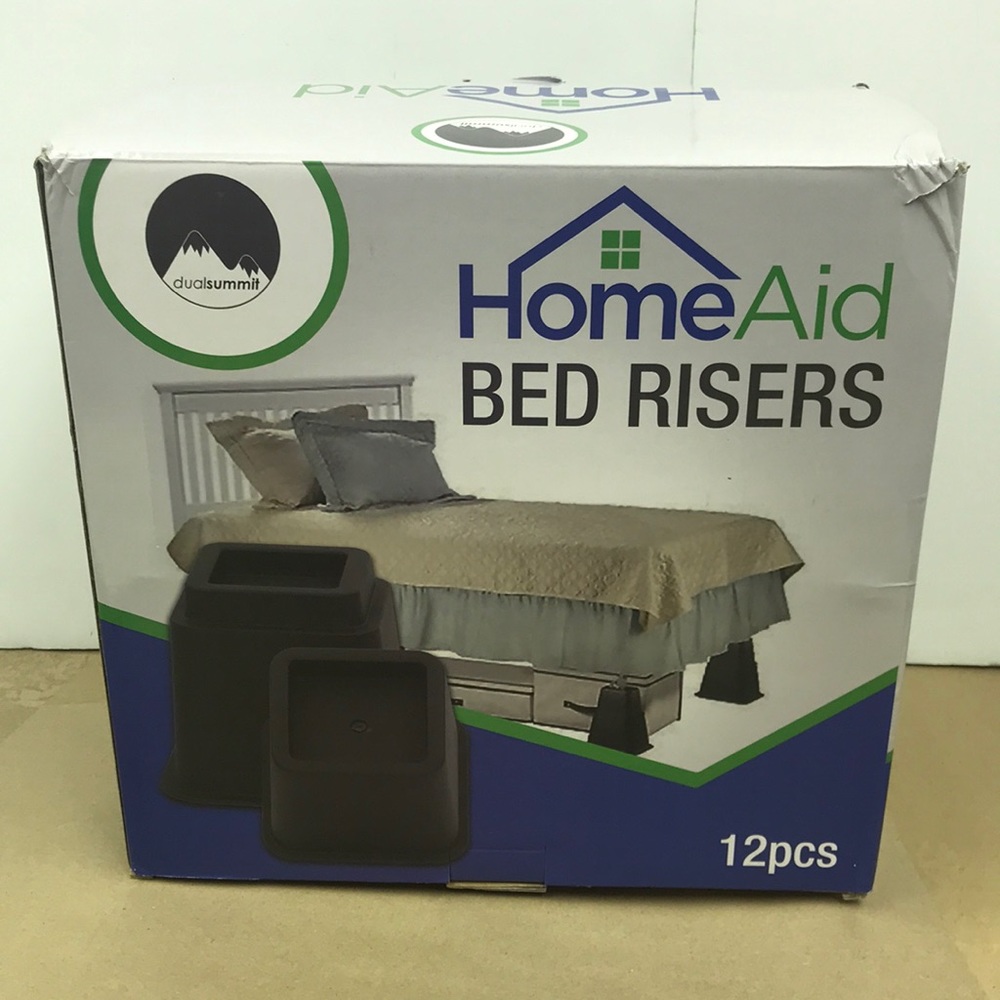 HomeAid bed risers 12pcs from dualsummit